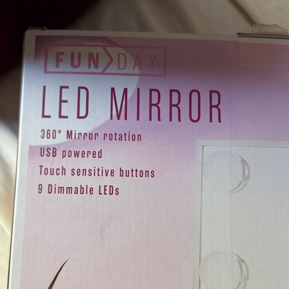 LED Mirror with Dimmable Lights - White - Picture 4 of 5